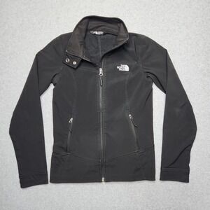 North Face Jacket Womens XS Black WindWall Softshell Full Zip Outdoor Stretch